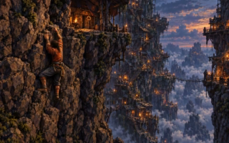 The Golden Cliffs — cinematic frame